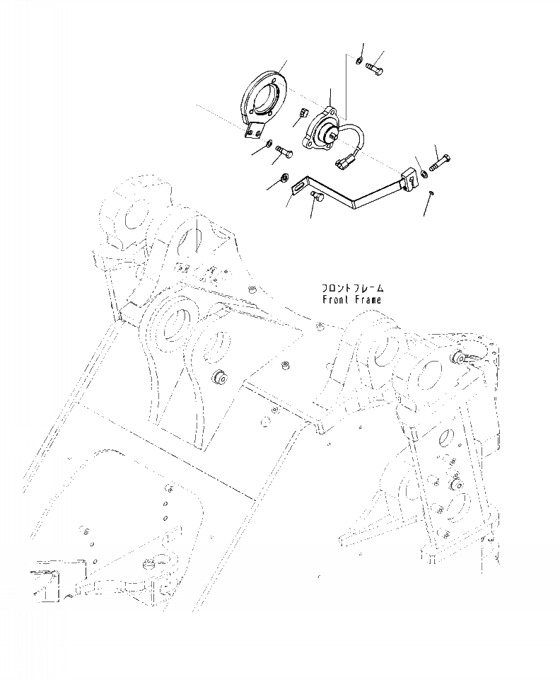 Схема запчастей Komatsu WA470-7 - E- ПЕРЕДН. ПРОВОДКА POTENTIOMETER ЭЛЕКТРИКА