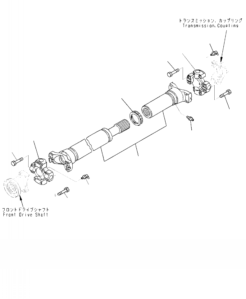 Схема запчастей Komatsu WA470-7 - F- КАРДАНН. ВАЛ ВАЛ И БОЛТ СИЛОВАЯ ПЕРЕДАЧА И КОНЕЧНАЯ ПЕРЕДАЧА