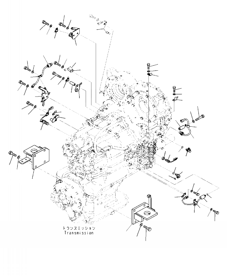 Схема запчастей Komatsu WA470-7 - F-8 ГИДРОТРАНСФОРМАТОР И ТРАНСМИССИЯ КРЕПЛЕНИЕ СИЛОВАЯ ПЕРЕДАЧА И КОНЕЧНАЯ ПЕРЕДАЧА