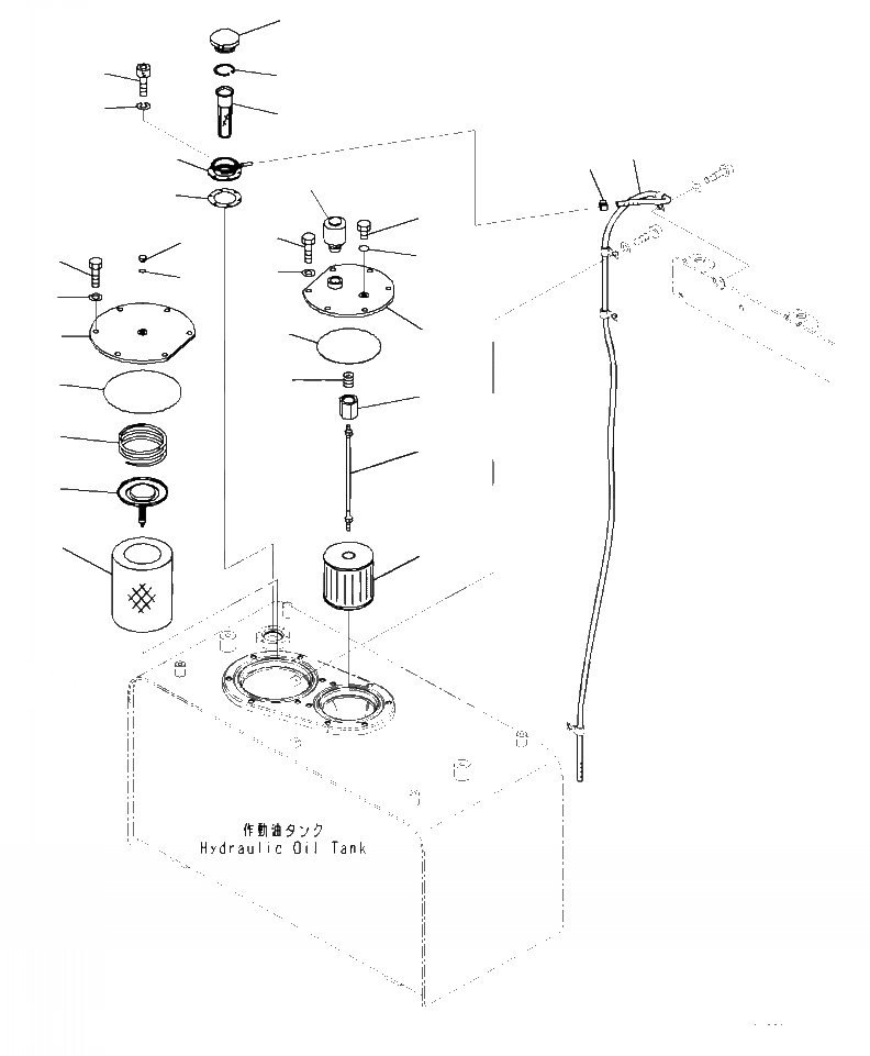 Схема запчастей Komatsu WA470-7 - H- ГИДРАВЛ МАСЛ. БАК ЭЛЕМЕНТ И ФИЛЬТР ГИДРАВЛИКА