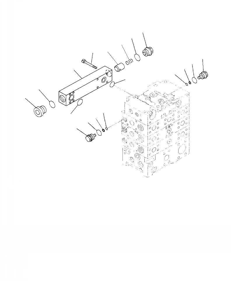 Схема запчастей Komatsu WA470-7 - H- ГИДРАВЛ МАСЛ. ОСНОВН. КЛАПАН ВНУТР. ЧАСТИ (/) ГИДРАВЛИКА