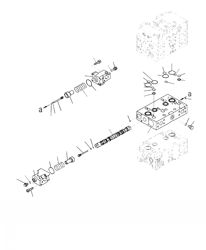 Схема запчастей Komatsu WA470-7 - H- ГИДРАВЛ МАСЛ. ОСНОВН. КЛАПАН ВНУТР. ЧАСТИ (/) ГИДРАВЛИКА