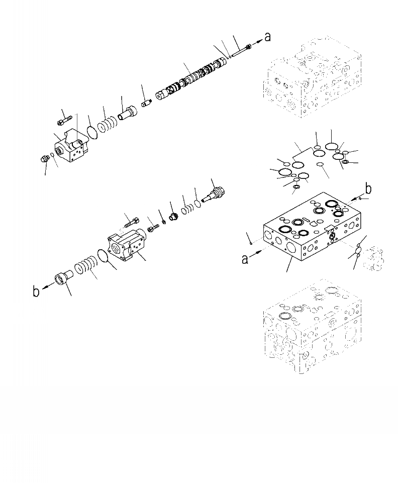 Схема запчастей Komatsu WA470-7 - H-7 ГИДРАВЛ МАСЛ. ОСНОВН. КЛАПАН ВНУТР. ЧАСТИ (7/) ГИДРАВЛИКА