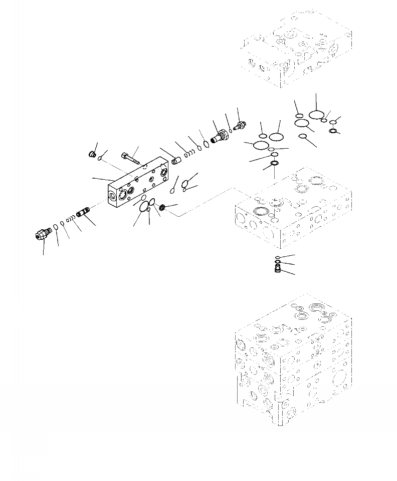 Схема запчастей Komatsu WA470-7 - H- ГИДРАВЛ МАСЛ. ОСНОВН. КЛАПАН ВНУТР. ЧАСТИ (/) ГИДРАВЛИКА