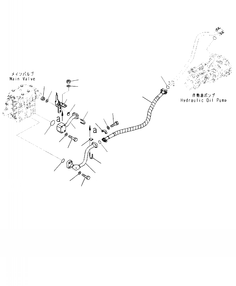 Схема запчастей Komatsu WA470-7 - H- ГИДРОЛИНИЯ ПОДАЮЩ. ТРУБЫ ГИДРАВЛИКА
