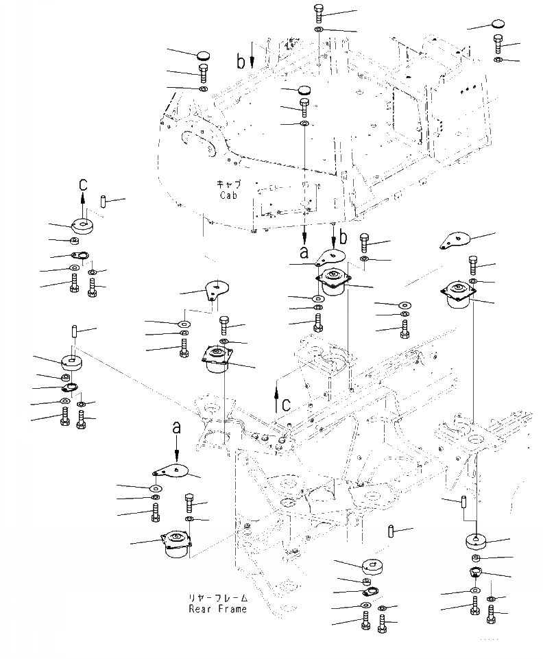Схема запчастей Komatsu WA470-7 - K- ПОЛ СУППОРТ OPERATORXD S ОБСТАНОВКА И СИСТЕМА УПРАВЛЕНИЯ