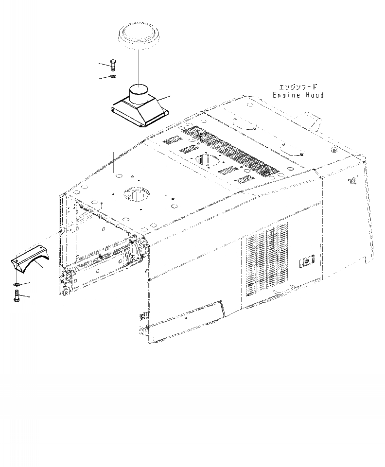 Схема запчастей Komatsu WA470-7 - M- КАПОТ ВОЗДУХООЧИСТИТЕЛЬ COVER ЧАСТИ КОРПУСА