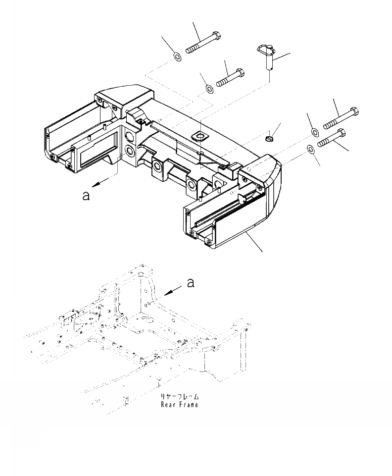 Схема запчастей Komatsu WA470-7 - M- ПРОТИВОВЕС 9 KG ЧАСТИ КОРПУСА