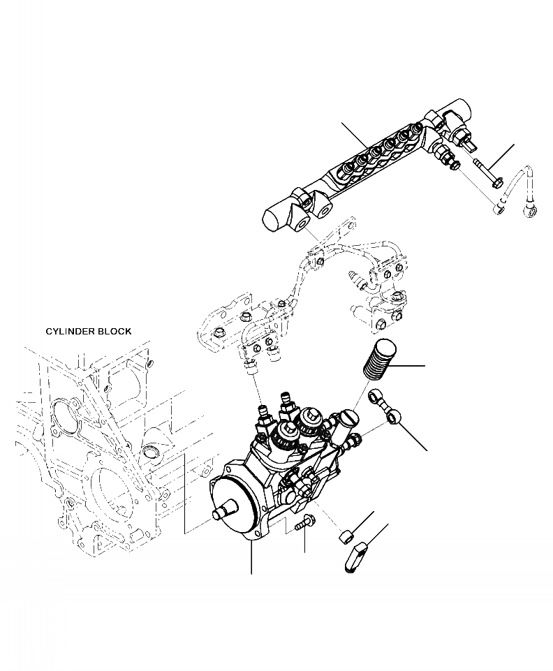Схема запчастей Komatsu WA470-6 - A-AY7 ТОПЛИВН. НАСОС И COMMON RAIL КРЕПЛЕНИЕ ДВИГАТЕЛЬ