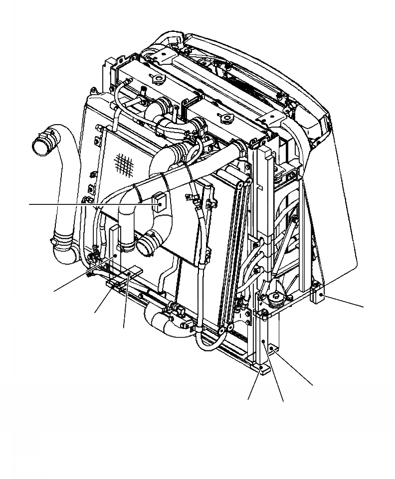 Схема запчастей Komatsu WA470-6 - C-7A ЩИТКИ РАДИАТОРА СИСТЕМА ОХЛАЖДЕНИЯ