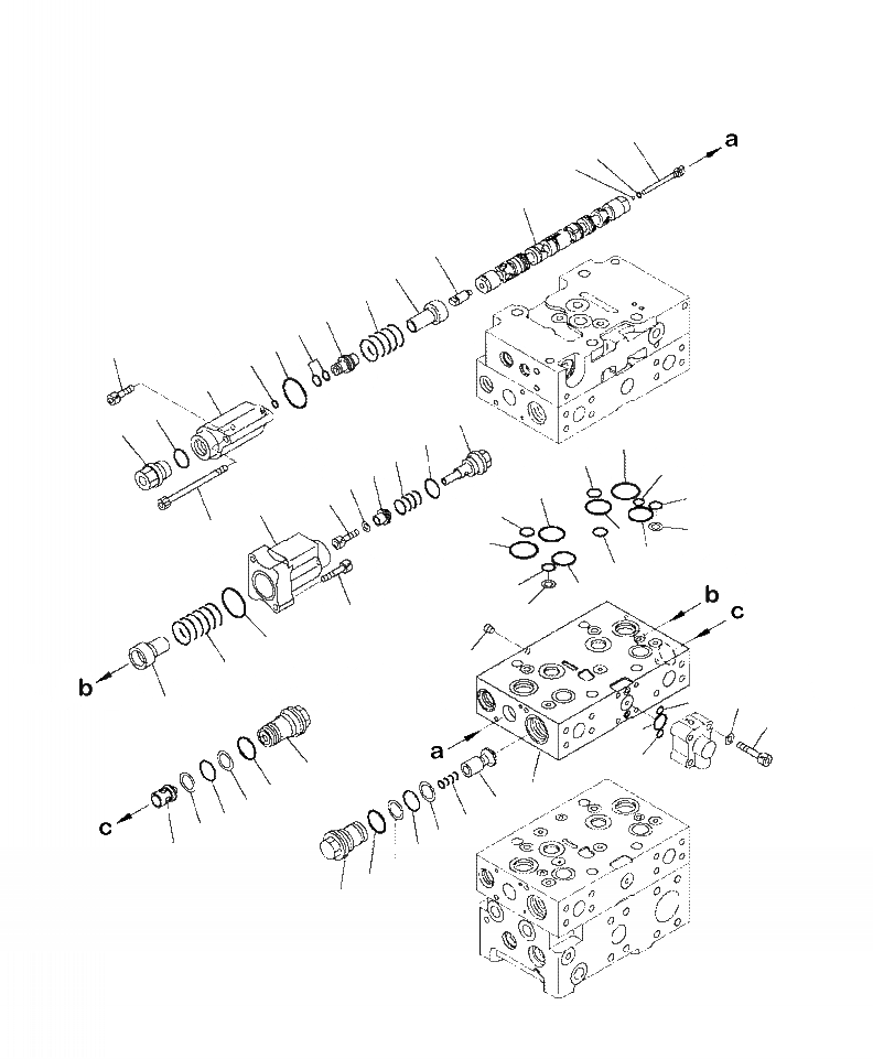 Схема запчастей Komatsu WA470-6 - H-A УПРАВЛЯЮЩ. КЛАПАН 2-Х СЕКЦИОНН. КЛАПАН (/8) ГИДРАВЛИКА