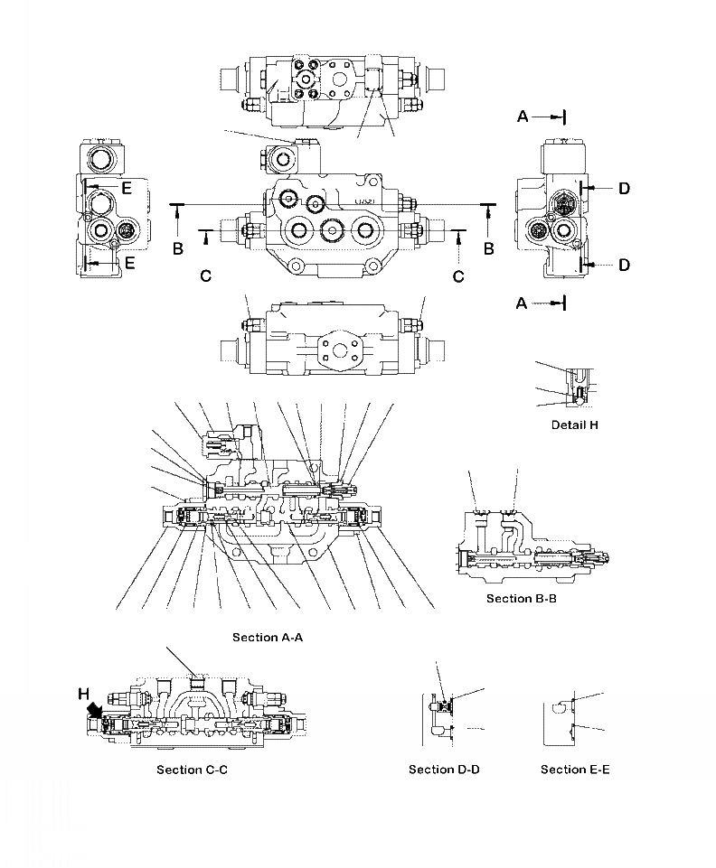 Схема запчастей Komatsu WA470-6 - H-A РУЛЕВ. УПРАВЛЕНИЕ ЗАПРАШИВАЮЩ. КЛАПАН ДЛЯ ORBITROL РУЛЕВ. УПРАВЛЕНИЕ ГИДРАВЛИКА