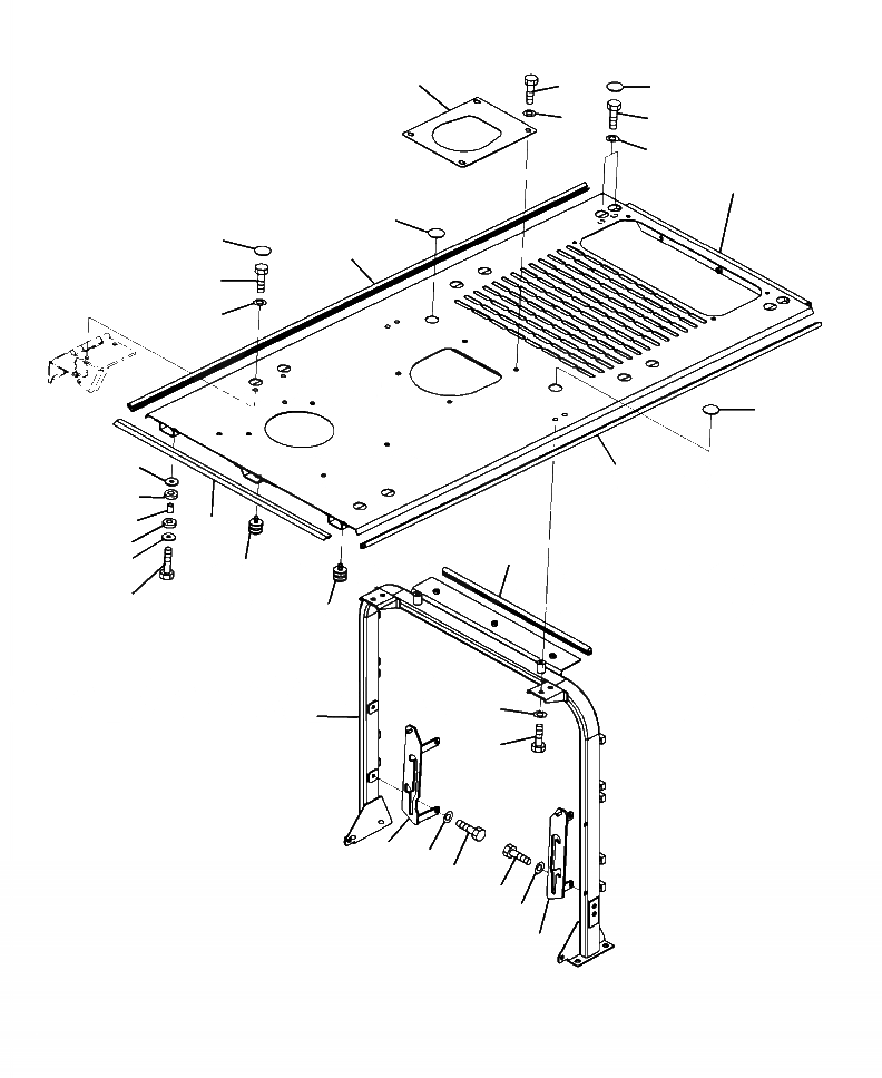 Схема запчастей Komatsu WA470-6 - M-A КАПОТ COVER ЧАСТИ КОРПУСА