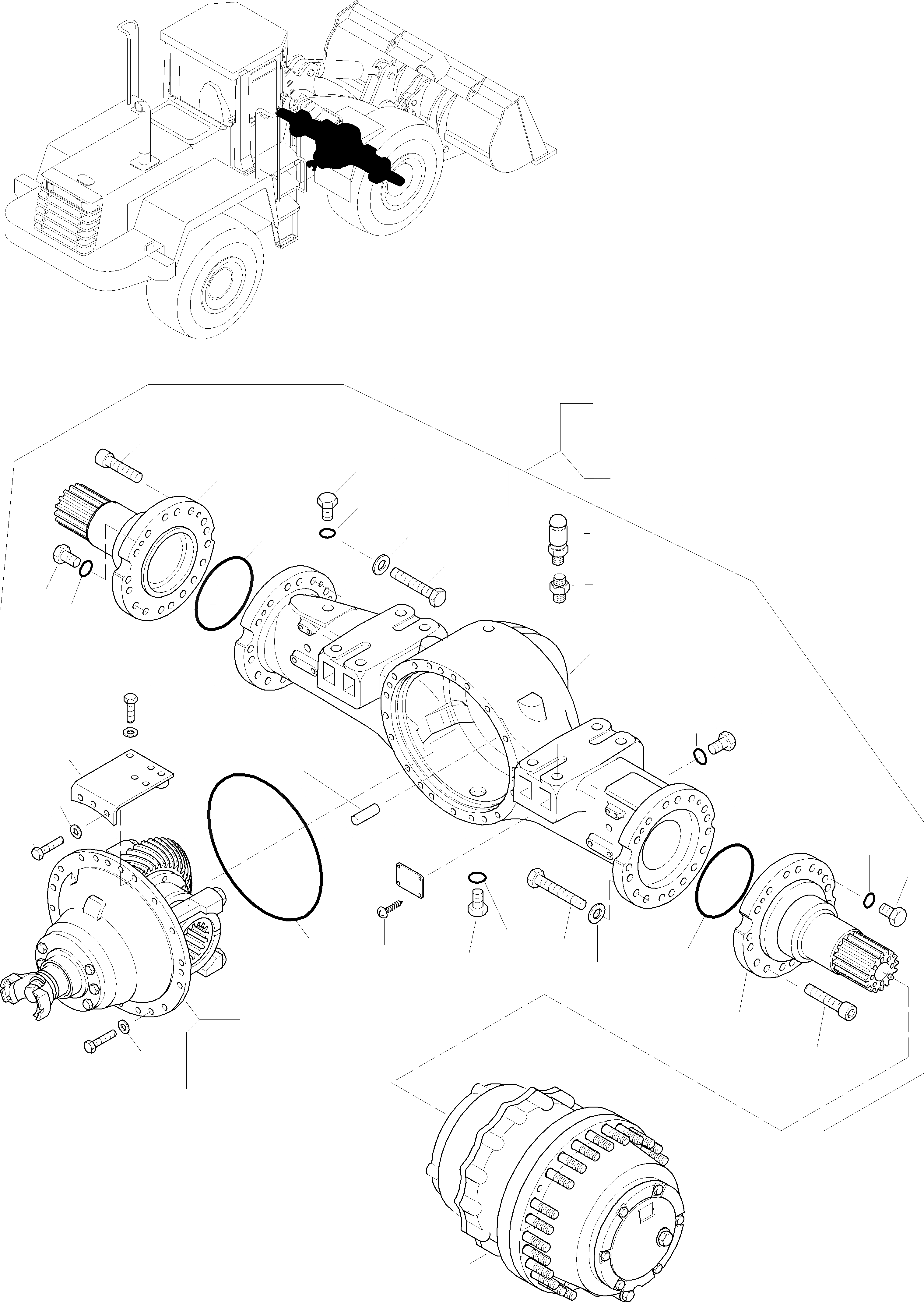 Схема запчастей Komatsu WA470-3 Active - ПЕРЕДНИЙ МОСТ 8 ПЕРЕДНИЙ МОСТ