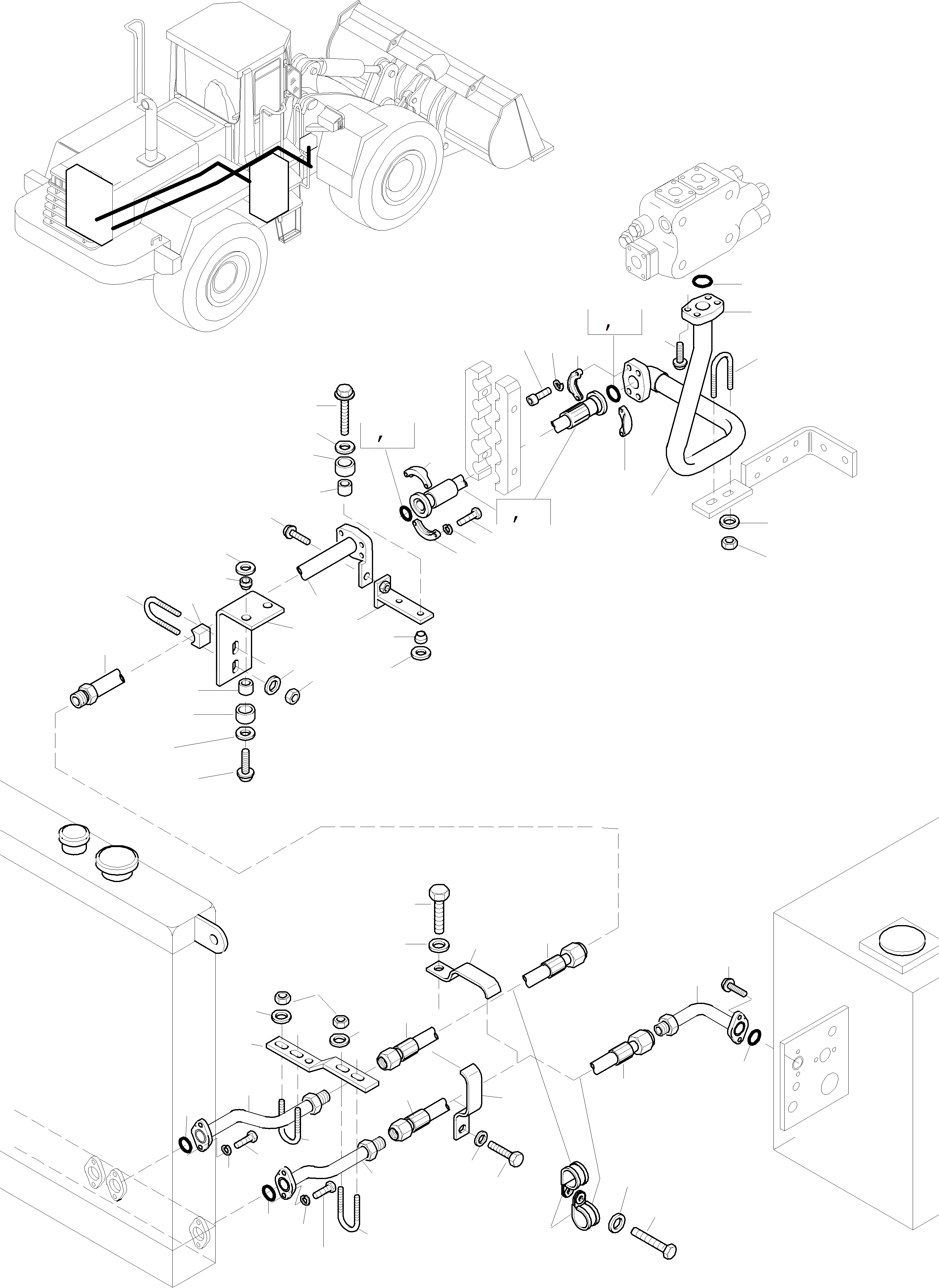 Схема запчастей Komatsu WA470-3 Active - ГИДРАВЛ МАСЛ. ОХЛАЖД-Е СИСТЕМА ОХЛАЖДЕНИЯ