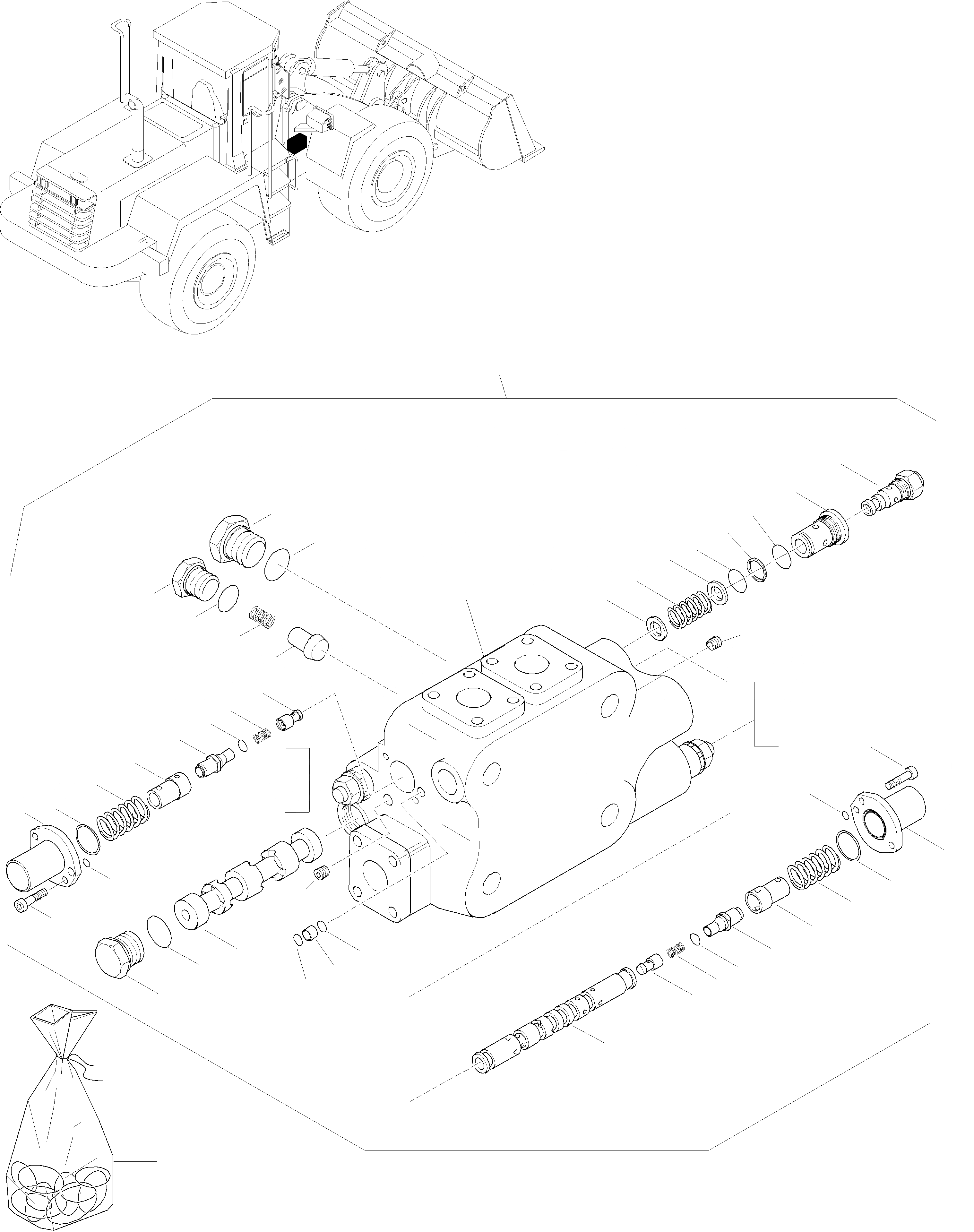 Схема запчастей Komatsu WA470-3 Active - ПРИОРИТЕТН. КЛАПАН 7 РУЛЕВ. УПРАВЛЕНИЕ