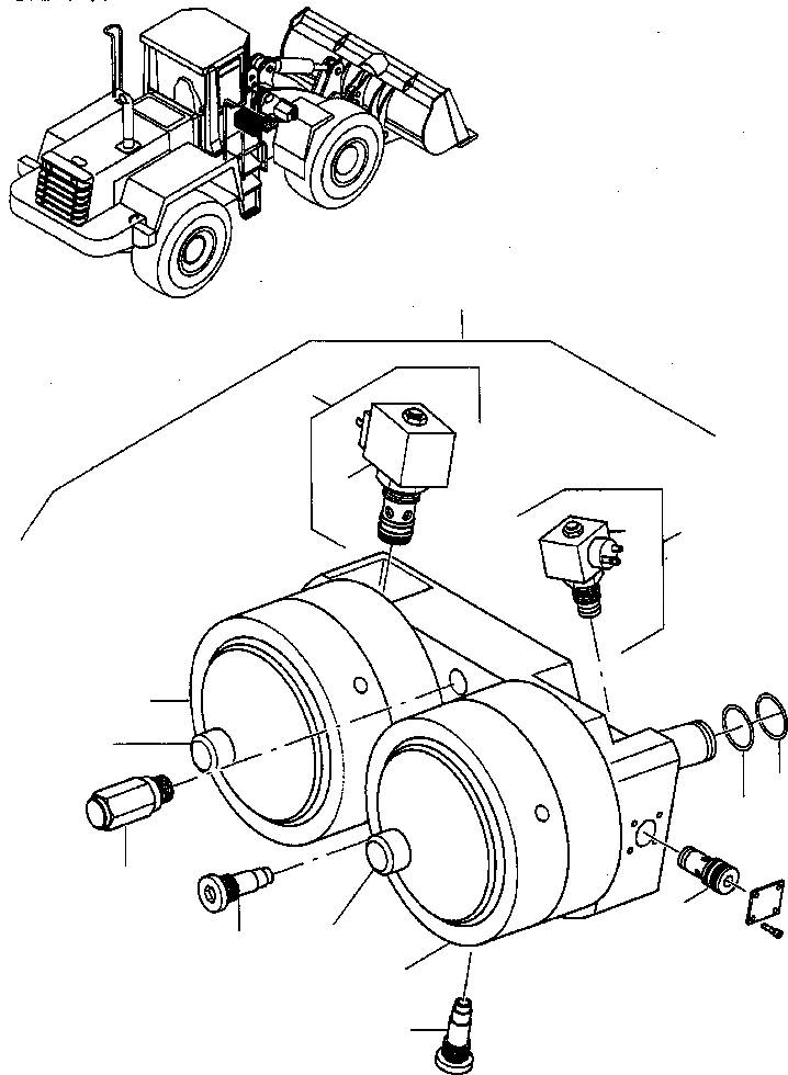 Схема запчастей Komatsu WA470-3 Active - A.L.S. ОБОРУД-Е, PRESSURE БАК A.L.S. ОБОРУД-Е