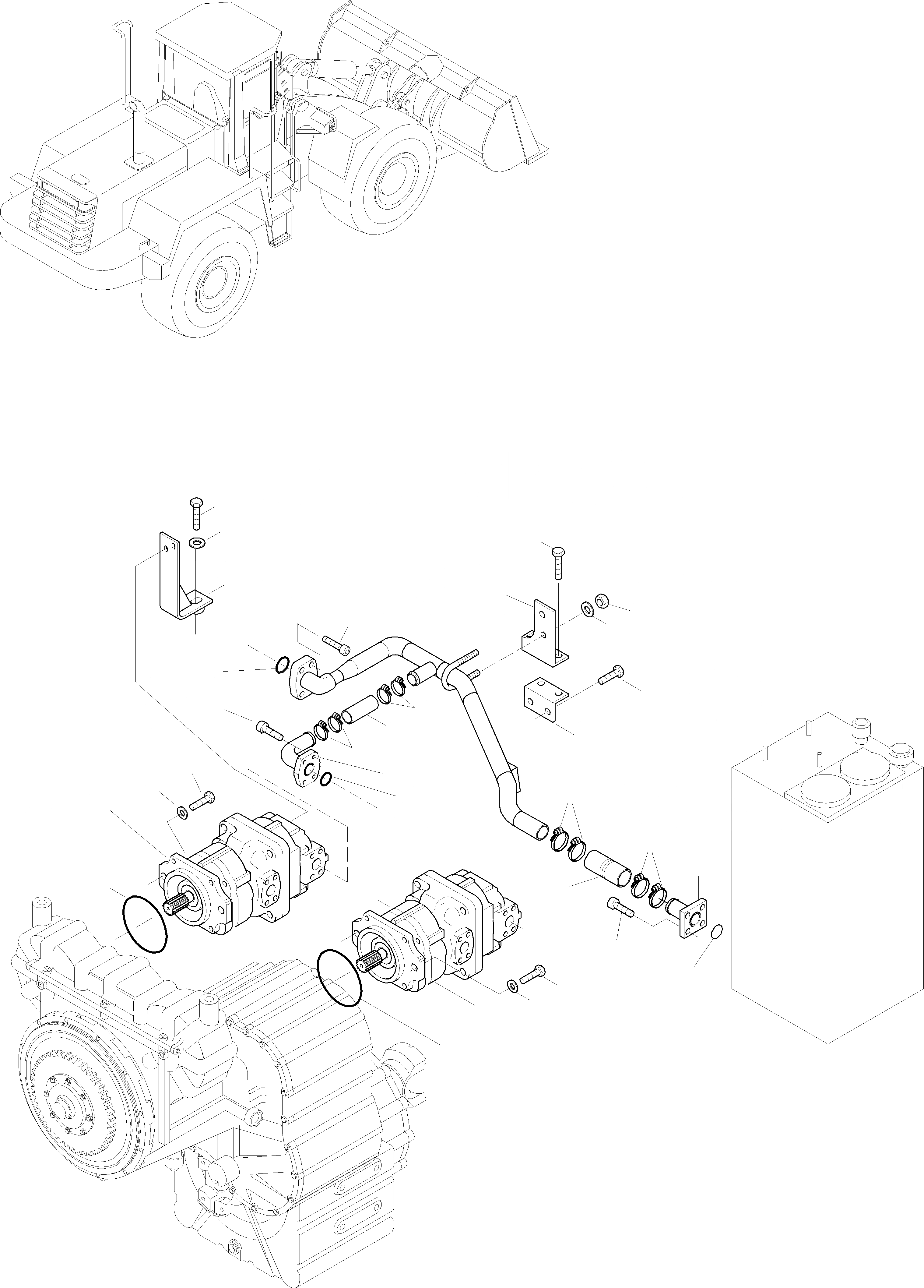 Схема запчастей Komatsu WA470-3 Active - ГИДРАВЛИКА, ТРУБЫS ГИДРАВЛИКА