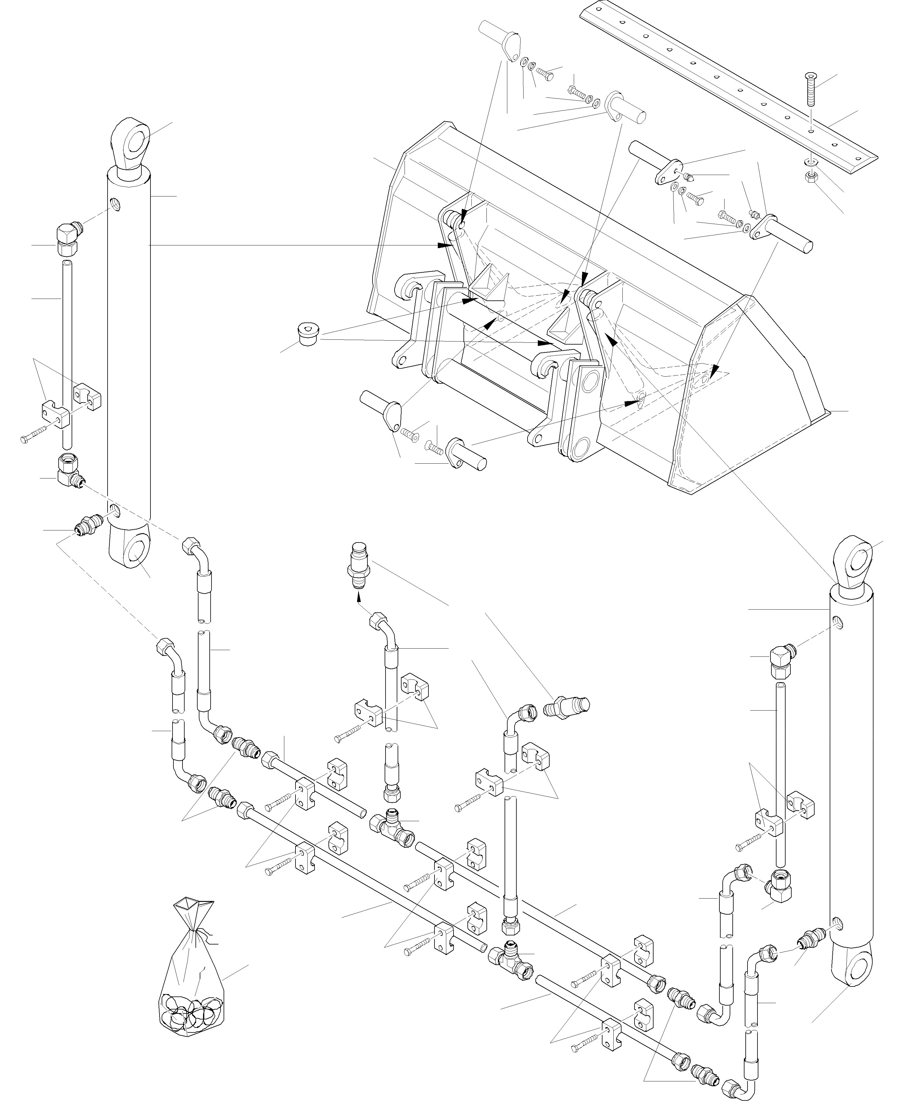 Схема запчастей Komatsu WA470-3 Active - ВЫС. TIP КОВШ ОБОРУД-Е