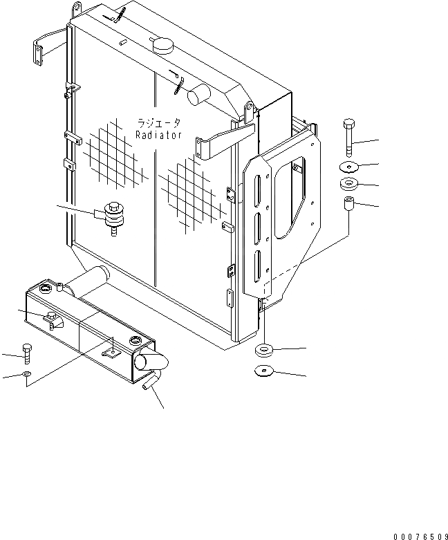 Схема запчастей Komatsu WA480-5L - РАДИАТОР (ТРАНСМИССИЯ МАСЛООХЛАДИТЕЛЬ И КРЕПЛЕНИЕ РАДИАТОРА) СИСТЕМА ОХЛАЖДЕНИЯ