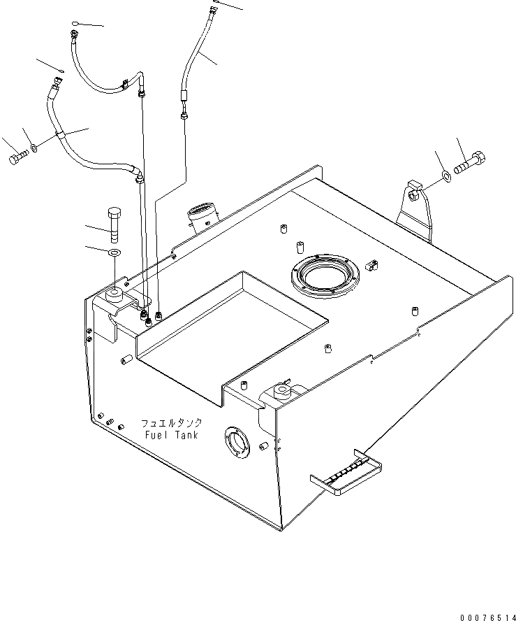 Схема запчастей Komatsu WA480-5L - ТОПЛИВН. БАК. КРЕПЛЕНИЕ ТОПЛИВН. БАК. AND КОМПОНЕНТЫ