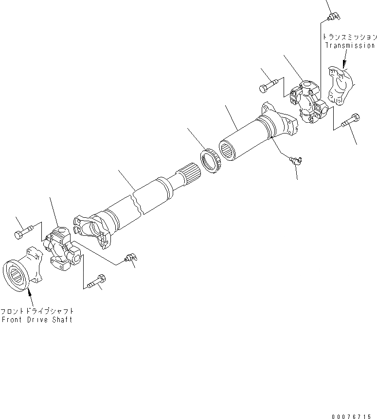 Схема запчастей Komatsu WA480-5L - ВЕДУЩ. ВАЛ СИЛОВАЯ ПЕРЕДАЧА И КОНЕЧНАЯ ПЕРЕДАЧА