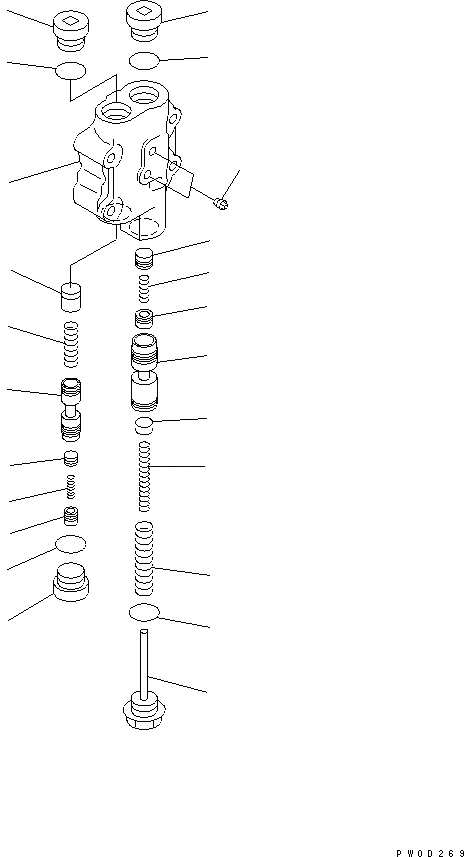 Схема запчастей Komatsu WA480-5L - МОДУЛИРУЮЩИЙ КЛАПАН СИЛОВАЯ ПЕРЕДАЧА И КОНЕЧНАЯ ПЕРЕДАЧА