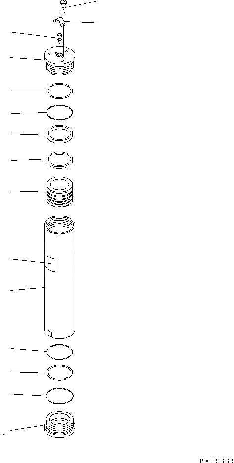 Схема запчастей Komatsu WA480-5L - АККУМУЛЯТОР (ВНУТР. ЧАСТИ) (ДЛЯ E.C.S.S.) ГИДРАВЛИКА