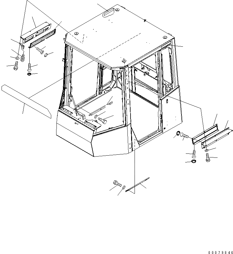 Схема запчастей Komatsu WA480-5L - КАБИНА ROPS (ЧАСТИ ДВЕРИ)(№A7-A7) КАБИНА ОПЕРАТОРА И СИСТЕМА УПРАВЛЕНИЯ