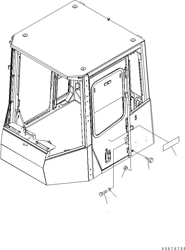 Схема запчастей Komatsu WA480-5L - КАБИНА ROPS (ДВЕРЬ ЭЛЕМЕНТЫ КРЕПЛЕНИЯ)(№A7-A7) КАБИНА ОПЕРАТОРА И СИСТЕМА УПРАВЛЕНИЯ