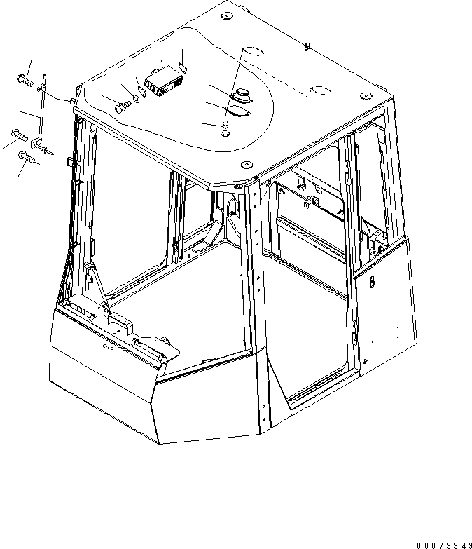 Схема запчастей Komatsu WA480-5L - КАБИНА ROPS (РАДИО)(№A7-A7) КАБИНА ОПЕРАТОРА И СИСТЕМА УПРАВЛЕНИЯ