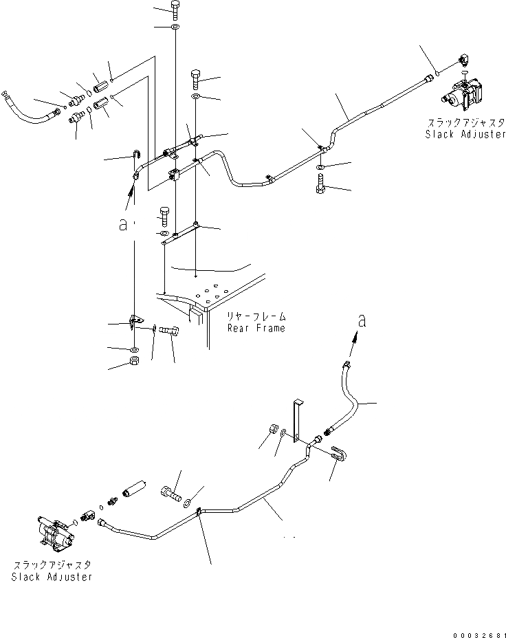 Схема запчастей Komatsu WA480-5L - УПРАВЛ-Е ТОРМОЗОМ (РЕГУЛ. УСИЛИЯ) КАБИНА ОПЕРАТОРА И СИСТЕМА УПРАВЛЕНИЯ