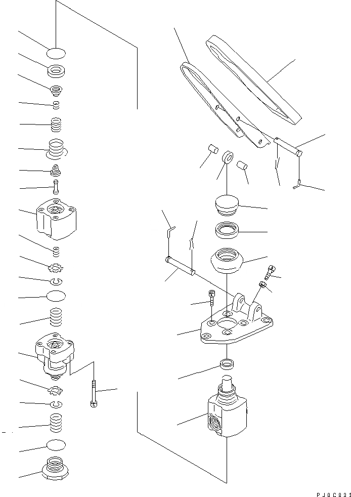Схема запчастей Komatsu WA480-5L - СДВОЕНН. КЛАПАН (ВНУТР. ЧАСТИ) КАБИНА ОПЕРАТОРА И СИСТЕМА УПРАВЛЕНИЯ