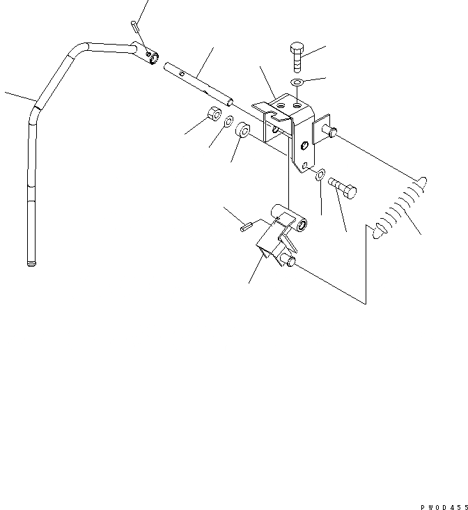 Схема запчастей Komatsu WA480-5L - УПРАВЛЕНИЕ ПОГРУЗКОЙ (РЫЧАГ БЛОКИРОВКИ) КАБИНА ОПЕРАТОРА И СИСТЕМА УПРАВЛЕНИЯ