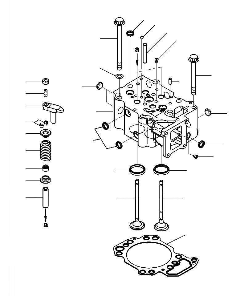 Схема запчастей Komatsu WA480-6 - A-B7A ГОЛОВКА ЦИЛИНДРОВ ДВИГАТЕЛЬ