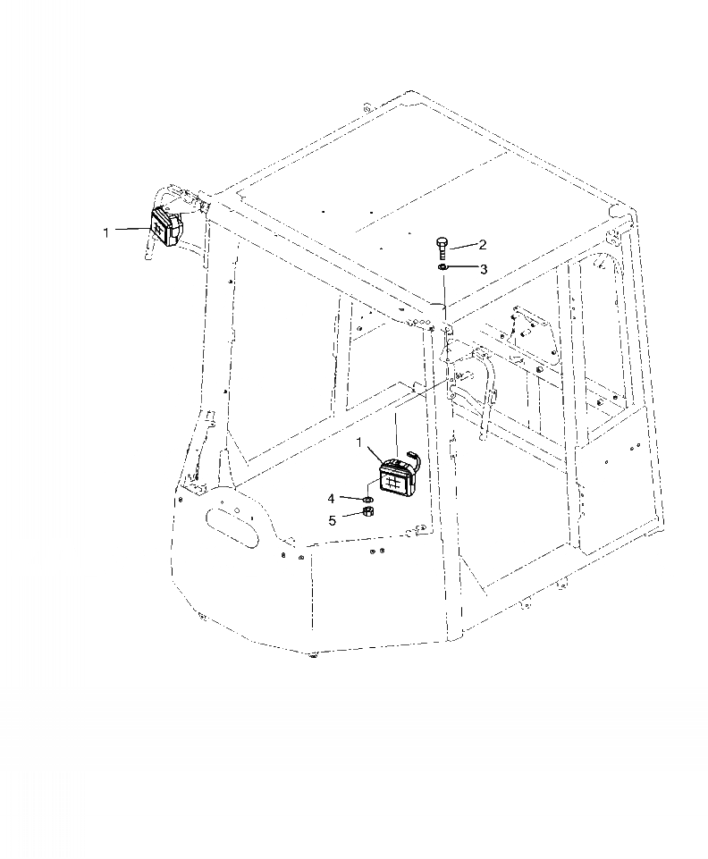Схема запчастей Komatsu WA480-6 - E-A ПЕРЕДН. ЛАМПА РАБОЧ. ОСВЕЩЕНИЯ КРЕПЛЕНИЕED ON КАБИНА ЭЛЕКТРИКА