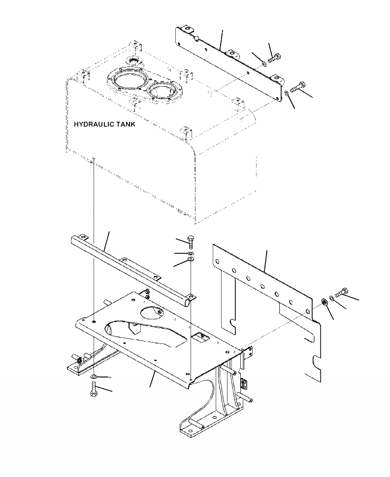 Схема запчастей Komatsu WA480-6 - H-A ГИДР. БАК. КРЕПЛЕНИЕ ГИДРАВЛИКА