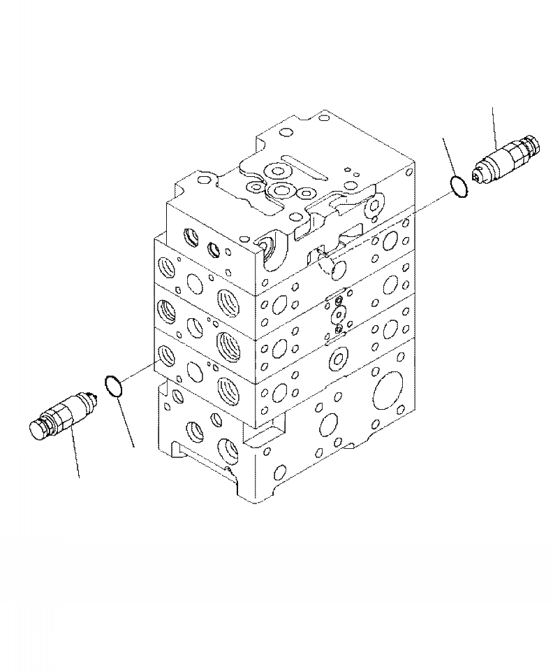 Схема запчастей Komatsu WA480-6 - H-A УПРАВЛЯЮЩ. КЛАПАН 2-Х СЕКЦИОНН. КЛАПАН (/8) ГИДРАВЛИКА