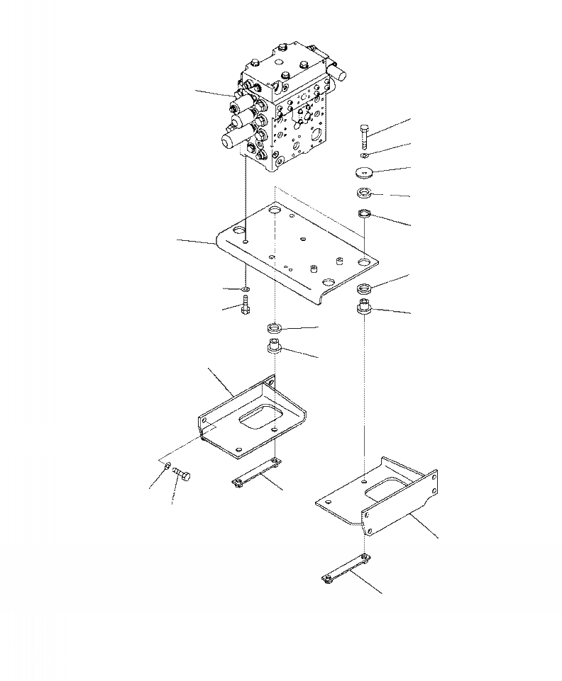 Схема запчастей Komatsu WA480-6 - H-9A КРЕПЛЕНИЕ КОНТРОЛЬНОГО КЛАПАНА КОРПУС (2-Х СЕКЦИОНН. КЛАПАН) ГИДРАВЛИКА