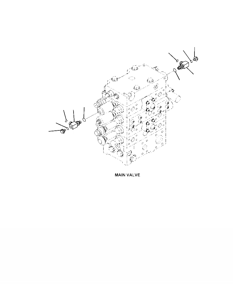 Схема запчастей Komatsu WA480-6 - H-A УПРАВЛЯЮЩ. КЛАПАН ПАТРУБОКS (3-Х СЕКЦИОНН. КЛАПАН) ГИДРАВЛИКА