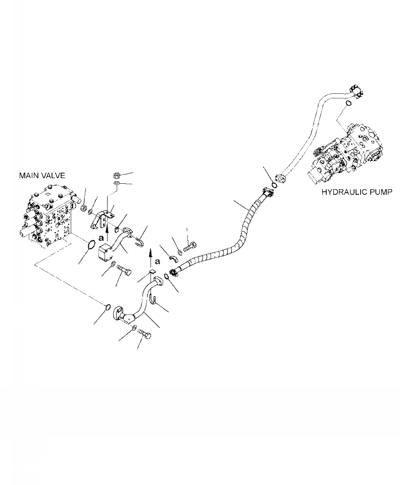 Схема запчастей Komatsu WA480-6 - H-A ГИДРОЛИНИЯ ЛИНИЯ ПОДАЧИ (НАСОС - УПРАВЛЯЮЩ. КЛАПАН) ГИДРАВЛИКА