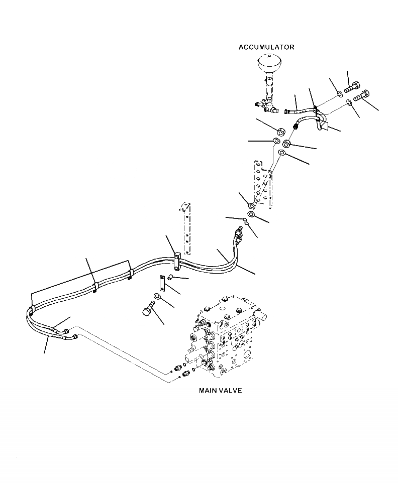 Схема запчастей Komatsu WA480-6 - H-8A ГИДРОЛИНИЯ ДРЕНАЖН. И ГЛАВН. КЛАПАН ЛИНИЯ ГИДРАВЛИКА