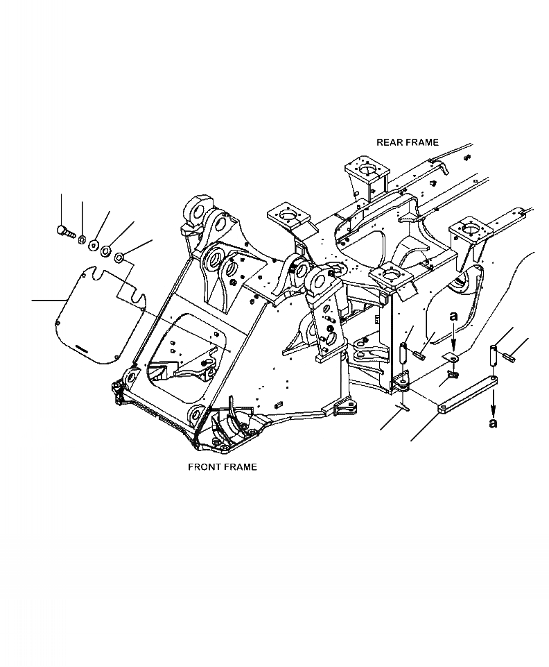 Схема запчастей Komatsu WA480-6 - J9-A РАМА ПЕРЕДН. ACCESS КРЫШКАAND БЕЗОПАСН. БЛОКИР. BAR (2-Х СЕКЦИОНН. КЛАПАН) ОСНОВНАЯ РАМА И ЕЕ ЧАСТИ