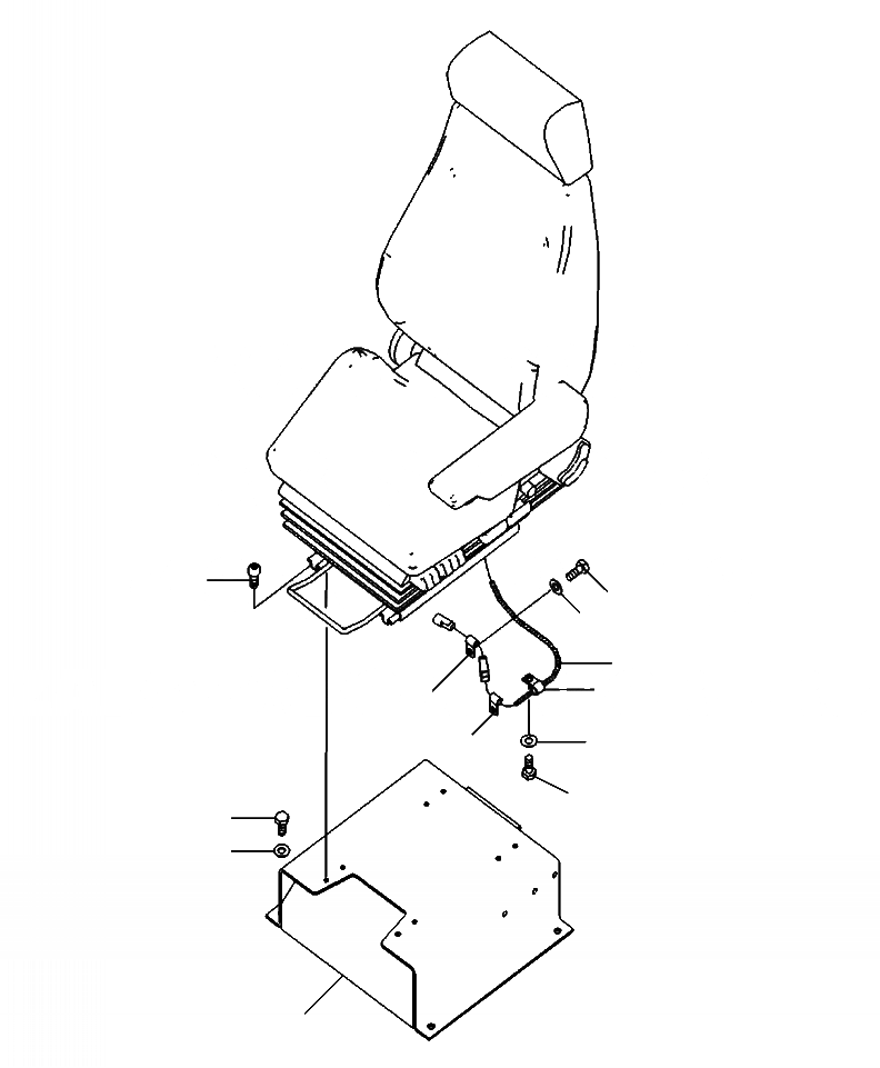 Схема запчастей Komatsu WA480-6 - K-A OPERATOR СИДЕНЬЕ ВОЗД. ПОДВЕСКА (КРЕПЛЕНИЕ) OPERATORXD S ОБСТАНОВКА И СИСТЕМА УПРАВЛЕНИЯ