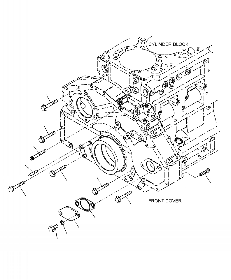 Схема запчастей Komatsu WA480-6 - A9-B7A ПЕРЕДН. КРЫШКАКРЕПЛЕНИЕ И POINTER ДВИГАТЕЛЬ