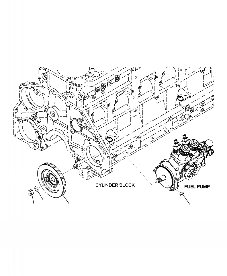 Схема запчастей Komatsu WA480-6 - A-B7A ТОПЛИВН. НАСОС ПРИВОД ДВИГАТЕЛЬ