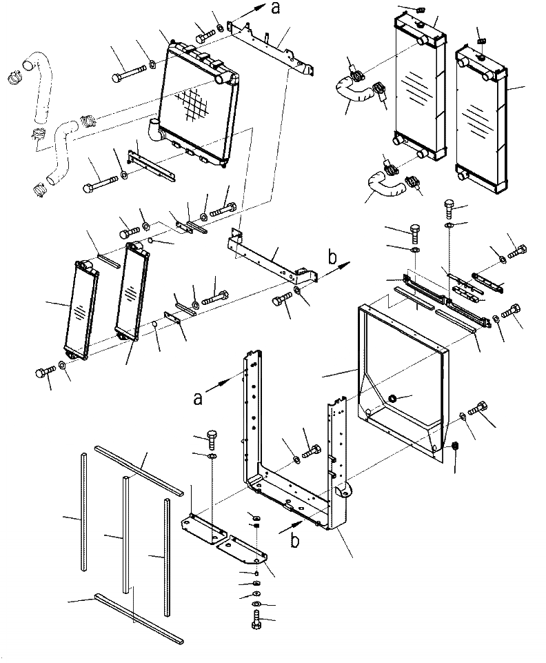 Схема запчастей Komatsu WA480-6 - C-A РАДИАТОР ASSEMBLY (заводской номер A7-) СИСТЕМА ОХЛАЖДЕНИЯ