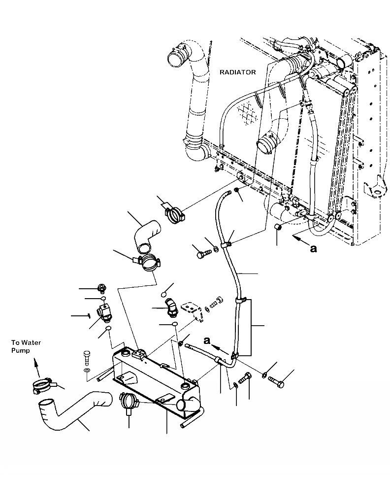 Схема запчастей Komatsu WA480-6 - C-A РАДИАТОР ГИДРОТРАНСФОРМАТОР ОХЛАДИТЕЛЬ И ТРУБЫ СИСТЕМА ОХЛАЖДЕНИЯ