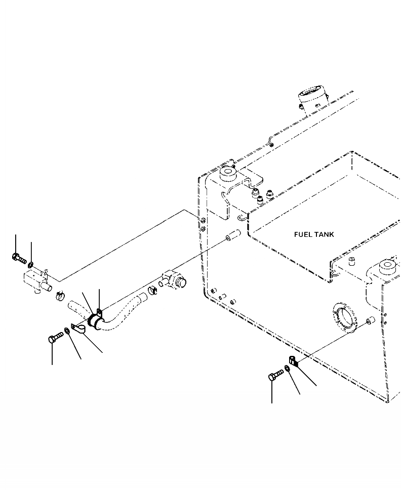 Схема запчастей Komatsu WA480-6 - D-A ТОПЛИВН. БАК. КРЕПЛЕНИЕS ТОПЛИВН. БАК. AND КОМПОНЕНТЫ