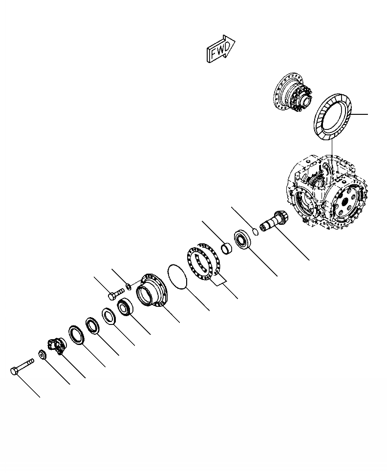 Схема запчастей Komatsu WA480-6 - F-B ПЕРЕДНИЙ МОСТ СТАНДАРТН. И САМОБЛОКИР. ДИФФЕРЕНЦ. (/) СИЛОВАЯ ПЕРЕДАЧА И КОНЕЧНАЯ ПЕРЕДАЧА